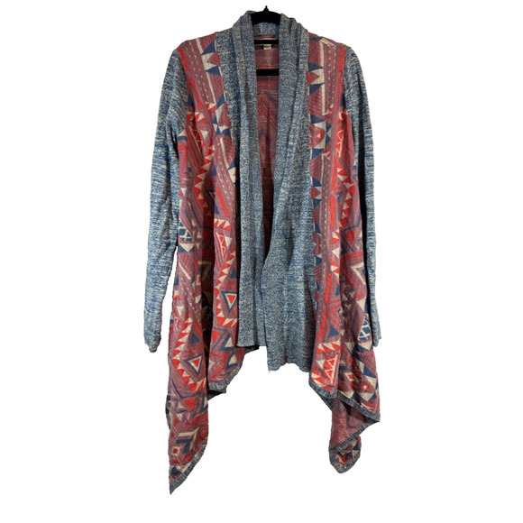 Lucky Brand Women's Open Front Cardigan Knit Sweater Multicolor Sz XS Aztec C30 - Picture 1 of 5